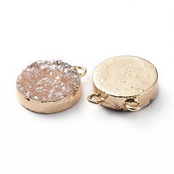 Natürliche Druzy-Achat-Charms galvanisieren&nbsp;G-L553-52