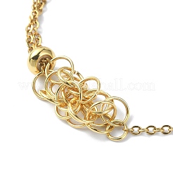 Bracelet en macramé réglable en acier inoxydable 304 pour porte-pierre&nbsp;AJEW-JB01191-01