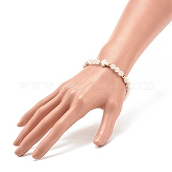 Bracelet extensible en perles de turquoise synthétique (teint)&nbsp;BJEW-JB08287-02