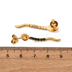 Pendientes de serpiente de acero inoxidable 304&nbsp;EJEW-A136-03B-G