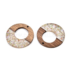 Pendentifs en résine époxy et bois de noyer&nbsp;RESI-T057-09B
