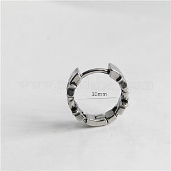 Orecchini a cerchio in acciaio inossidabile 304 smaltato a forma di stella&nbsp;FS-WG829E1-01