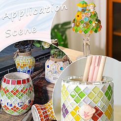 500g Mosaikfliesen Glascabochons&nbsp;DIY-SP0001-46
