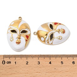 304 Edelstahl mit Kristall-Strass-Emaille-Anhängern&nbsp;STAS-G358-04G-01