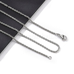 2 mm lange Halsketten aus Messingseil für Männer und Frauen&nbsp;NJEW-G160-18P