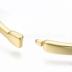 Messing Micro Pave klare Zirkonia Armreifen&nbsp;BJEW-T018-02G-NF