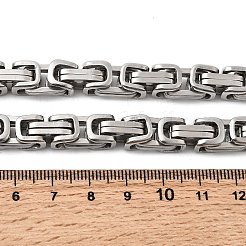 Collares de cadena bizantina de acero inoxidable 201 que no se deslustran&nbsp;NJEW-V0292-07