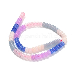 Fili di perline di giada bianca naturale di colore sfumato&nbsp;G-NH0053-A02-01