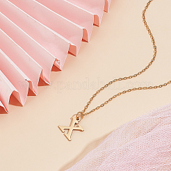Collares colgantes con letras de acero inoxidable 304&nbsp;NJEW-LP0001-53X-G
