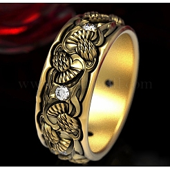 Legierung mit Kristall-Strass-Fingerringen&nbsp;FS-WGD2F4C-04