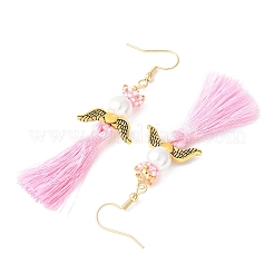 Pendientes colgantes de ángel de acero inoxidable 304&nbsp;EJEW-MZ00409