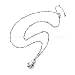 Collier pendentif en acier inoxydable 304&nbsp;NJEW-K255-22P