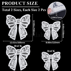 4 pièce 2 styles de patchs de vêtements brodés en polyester thermocollants&nbsp;PATC-GF0001-51A
