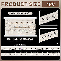 Haken- und Ösen-Baumwollband-Besatzbänder&nbsp;DIY-WH0816-159