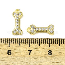 Pendenti in zirconi cubici trasparenti in micro pavè di ottone&nbsp;KK-L238-03G