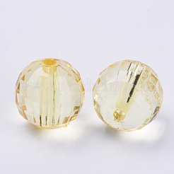 Perles en acrylique transparente&nbsp;TACR-Q254-10mm-V