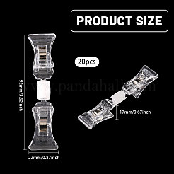 Kunststoff-Pop-Sign-Kartendisplay Doppelclip-Tag-Halter für Preisschilder Kartenetiketten&nbsp;FIND-WH0111-737