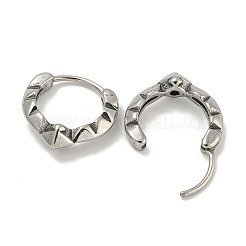 Orecchini a cerchio in acciaio chirurgico 316 per donna e uomo&nbsp;EJEW-D096-20E-AS