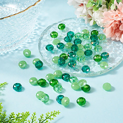 54 Stück 6 Farben grünes Farbthema Glas European Beads&nbsp;GPDL-TA0001-11