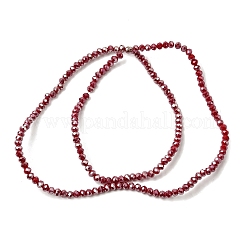 Chapelets de perles en verre électroplaqué&nbsp;GLAA-F078-FR07
