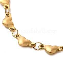 304 Edelstahl-Herzgliederkettenarmbänder für Damen&nbsp;BJEW-K237-07G