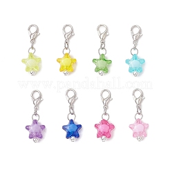 Pendentifs décoratifs en hématite synthétique non magnétique en acrylique transparent et électrolytique&nbsp;HJEW-JM03601