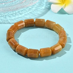 Bracelets extensibles en perles de jade topaze naturelle pour femmes et hommes&nbsp;BJEW-A148-01A-23