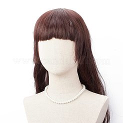 Collier de perles rondes en perles de verre pour hommes femmes&nbsp;NJEW-JN03923-01