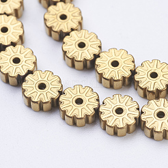 Electroplate non magnetici ematite sintetico fili di perline&nbsp;G-J383-6x2mm-A07