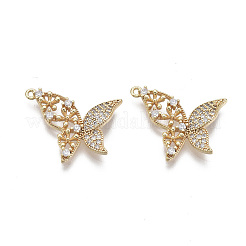 Pendentifs en laiton zircon cubique transparent&nbsp;KK-S355-008-A-NF