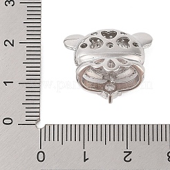 Latón micro pave fianzas de clavija de circonita cúbica transparente&nbsp;KK-B111-01P