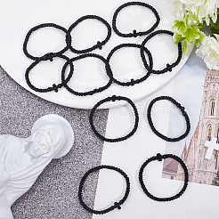 12 verstellbares Armband aus geflochtenen Polyesterperlen für Männer und Frauen&nbsp;BJEW-HY0002-70B