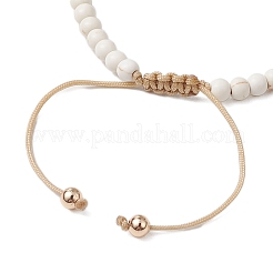 4 pz braccialetti di perline intrecciate in turchese sintetico tinto per donna&nbsp;BJEW-TA00565