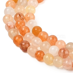 Hebras de cuentas de jade de seda dorada natural.&nbsp;G-N344-01A-01