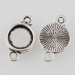 Configuración del conector cabochon de aleación de estilo tibetano&nbsp;TIBE-M022-12AS