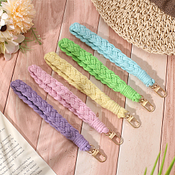 5 pieza de adornos colgantes de algodón trenzado de 5 colores&nbsp;HJEW-GO00115