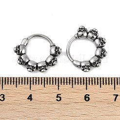 Creolen aus chirurgischem Edelstahl 316 mit Totenkopf&nbsp;EJEW-G416-32AS