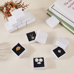 Boîtes d'emballage pour bagues en papier texturé diamant&nbsp;CON-WH0085-212B