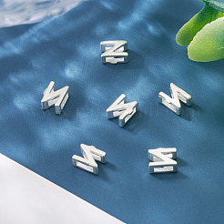 6 pieza de 925 cuentas iniciales huecas de plata esterlina&nbsp;STER-TA0001-53N