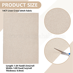 14ct Leinen-Kreuzstichstoff&nbsp;DIY-WH0899-454