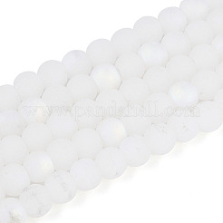 Mattierte Glasperlenstränge aus Jadeimitat&nbsp;LS-GLAA-T032-J6mm-MBB01