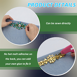 1 Stück Blumen-Zubehör aus Legierung mit Strass-Ornament&nbsp;DIY-FG0008-03B