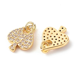 Pendentifs en laiton zircon cubique transparent&nbsp;ZIRC-P094-20G-RS