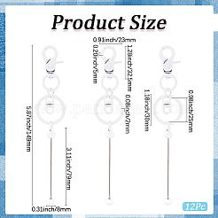12 portachiavi con perline in lega&nbsp;KEYC-SC0001-42