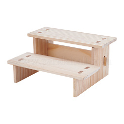 2-stufiger Displayständer für montierte Spielzeugmodelle aus Holz&nbsp;ODIS-WH0025-206A