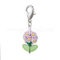 Decorazioni pendenti in resina e perline di vetro&nbsp;HJEW-MZ00169-04