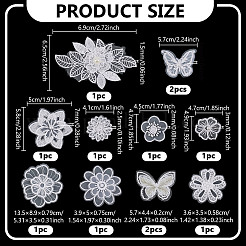 12 stücke 10 arten computerisierte stickerei organza ornament zubehör&nbsp;PATC-NB0001-45