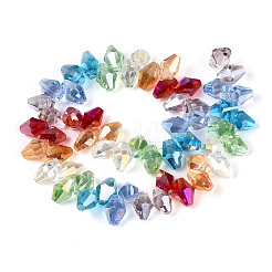 Chapelets de perles en verre transparent électrolytique&nbsp;EGLA-N025-03A-A01