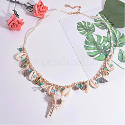Perle di conchiglia di ciprea&nbsp;SHEL-PH0001-09
