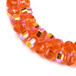 Chapelets de perles en verre transparent électrolytique&nbsp;EGLA-B011-08A-AB10